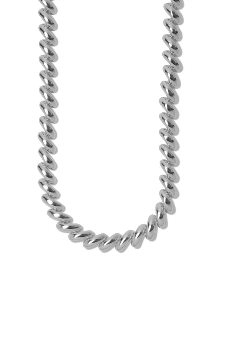 Mini San Marco Chain Necklace, Main, color, SILVER