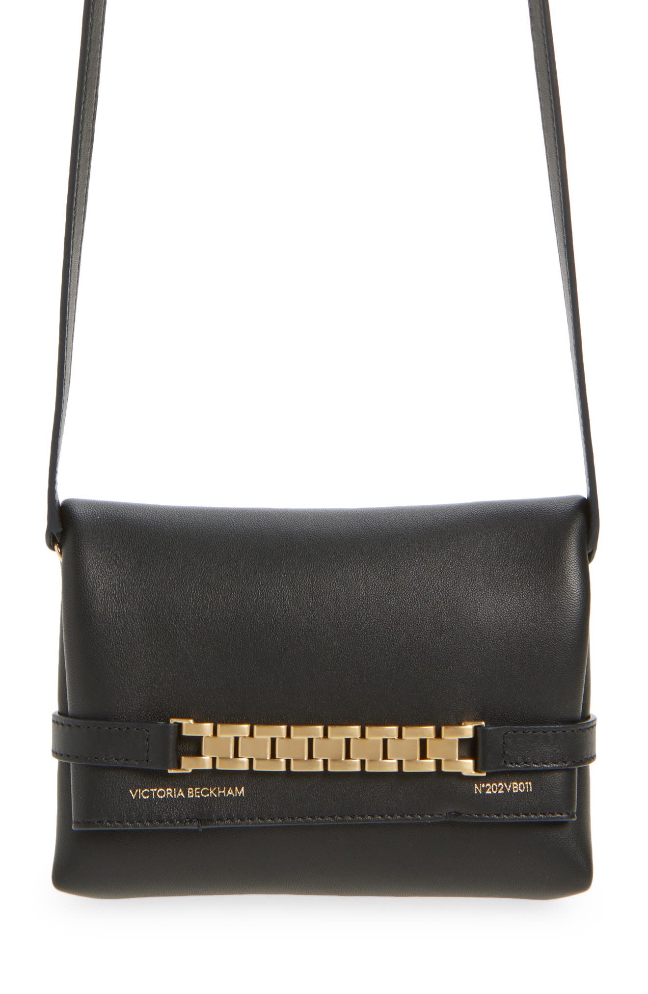 Victoria Beckham Mini Chain Pouch Clutch, Alternate, color, Black