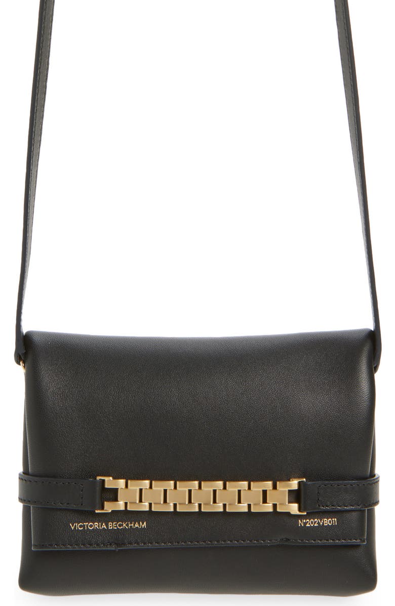 Victoria Beckham Mini Chain Pouch Clutch, Alternate, color, Black