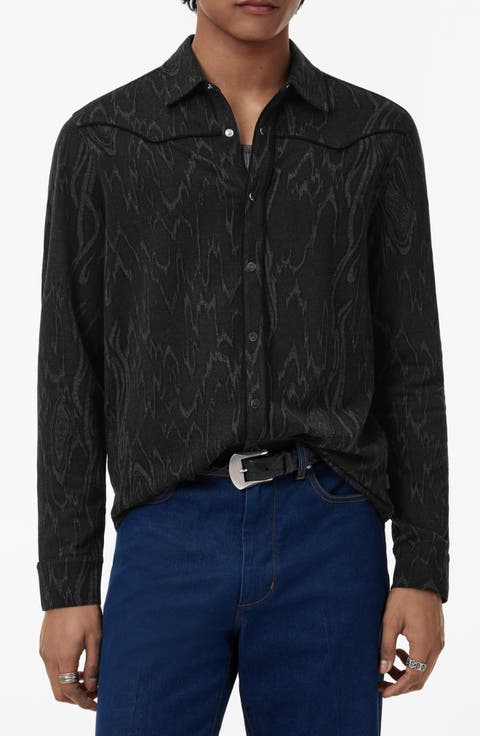 Miner Jacquard Snap-Up Western Shirt