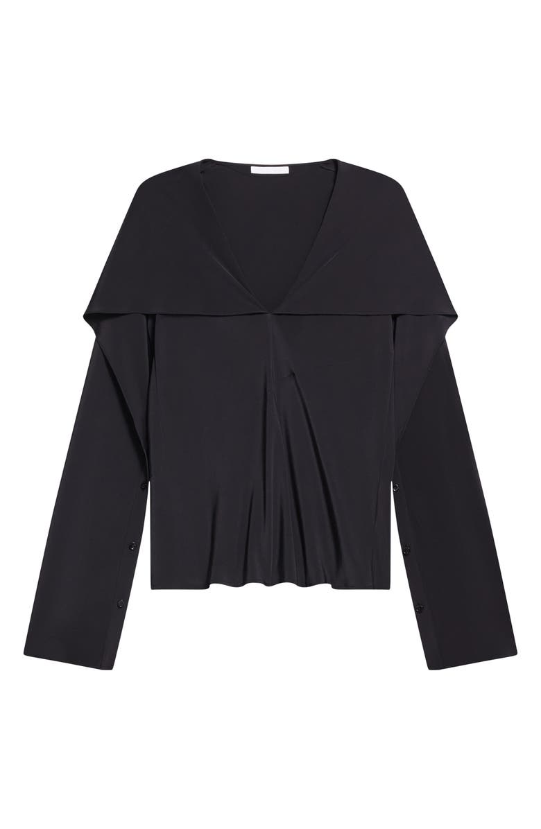 Helmut Lang Silk Scarf Top, Alternate, color, Black - 001