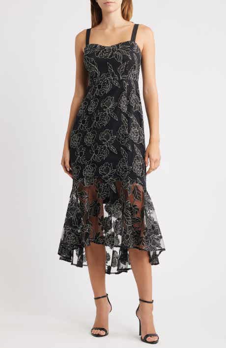 Sam Edelman Floral Embroidery High-Low Dress