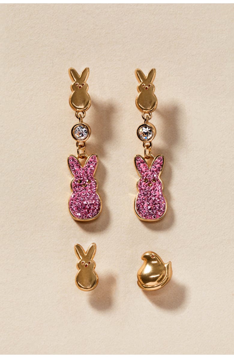Alex and Ani Peeps<sup>®</sup> Statement Earrings, Alternate, color, Pink