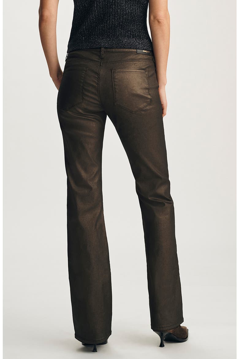 Vicky Mid Rise Bootcut Jeans, Alternate, color, BROWN SHINY GOLD PREMIUM