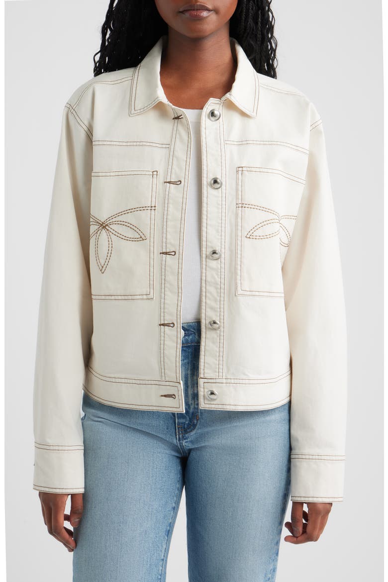 Rails Briggs Topstitch Detail Stretch Cotton Jacket (Women