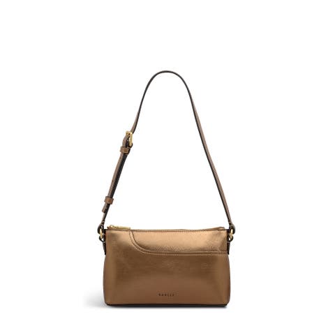 Pockets - Metallic Mini Ziptop Shoulder Bag