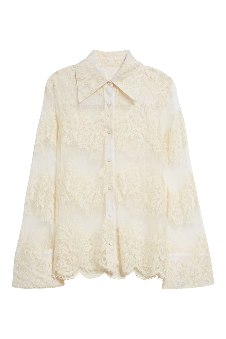 Missy Embroidered Floral Lace Mesh Top, Alternate, color, GARDENIA