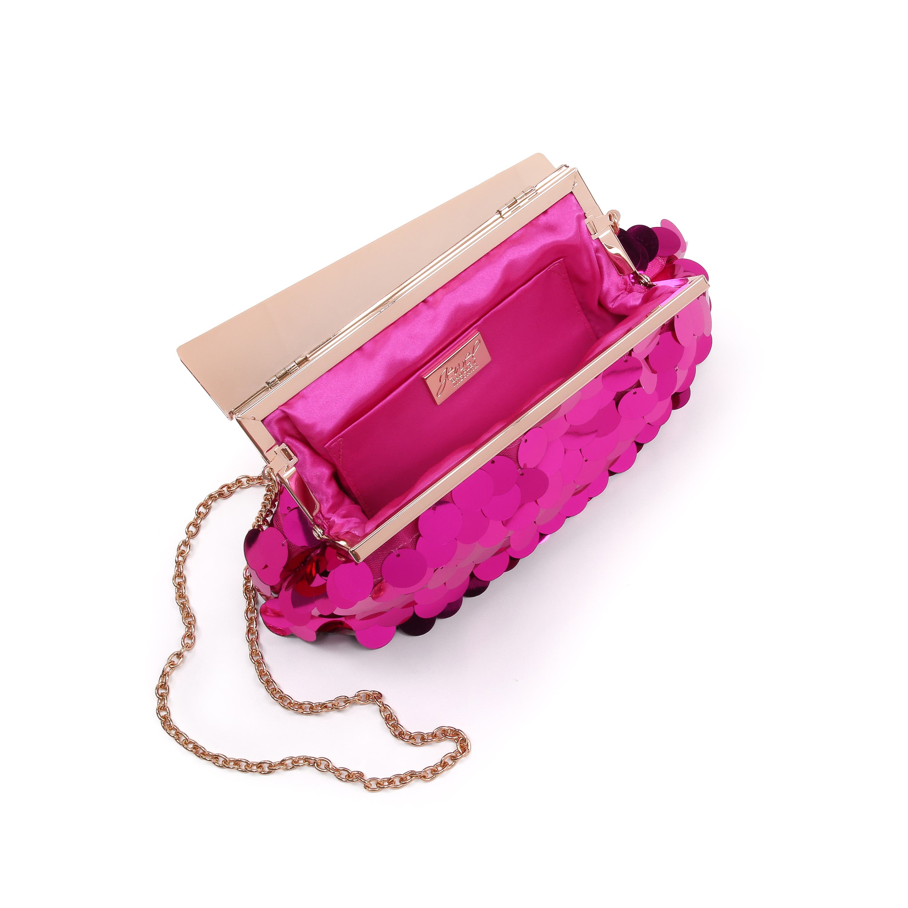 Edie Pouch Clutch, Alternate, color, Hot Pink
