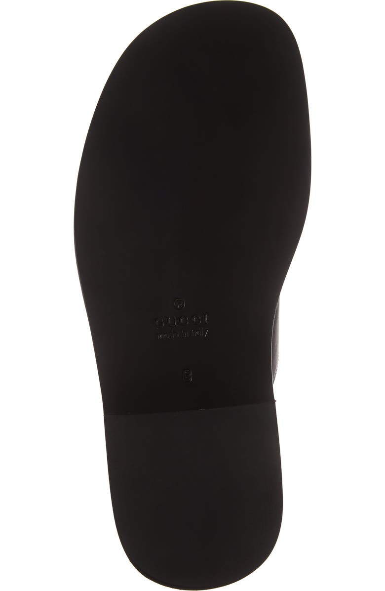 Gucci Marmont Double G Leather Thong Sandal, Alternate, color,