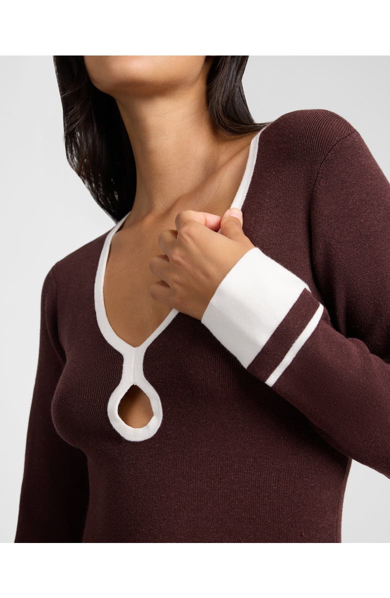 Onia Linen Tencel Maxi Dress, Alternate, color, Espresso/Egret