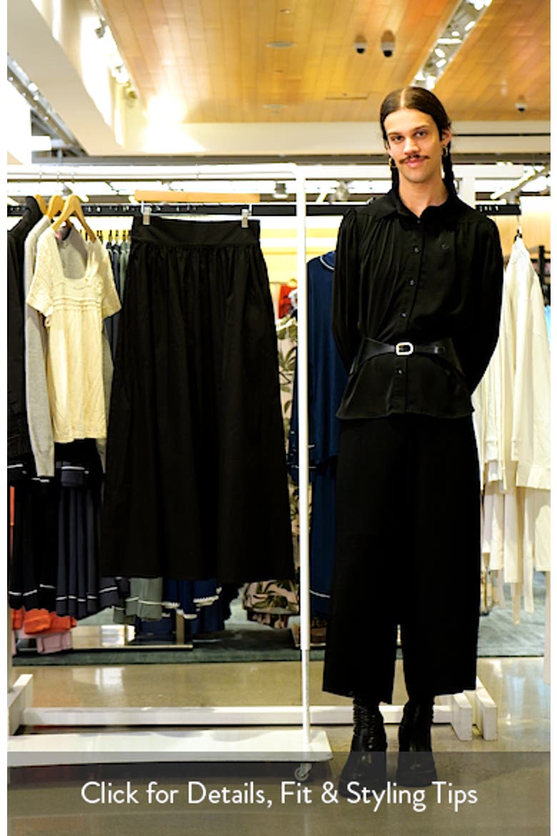 Marcella Raven Cotton Poplin Maxi Skirt (Women) | Nordstrom