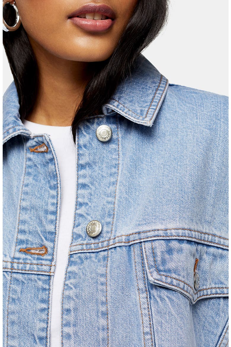 Oversize Denim Jacket, Alternate, color, MID DENIM