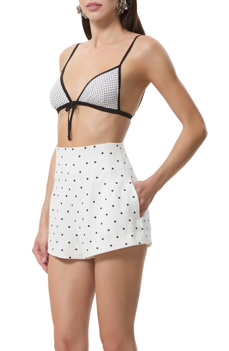 AFRM Jade Polka Dot Bra Top, Alternate, color, Blanc Pin Dot