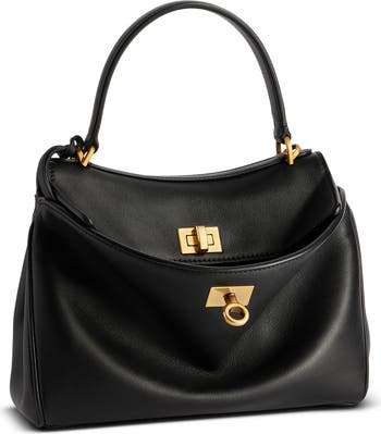 ハンドバッグ BALENCIAGA BLACK LEATHER RODEO M TOP HANDLE BAG Balenciaga Rodeo Mini Top Handle Bag | Saks Fifth Avenue
