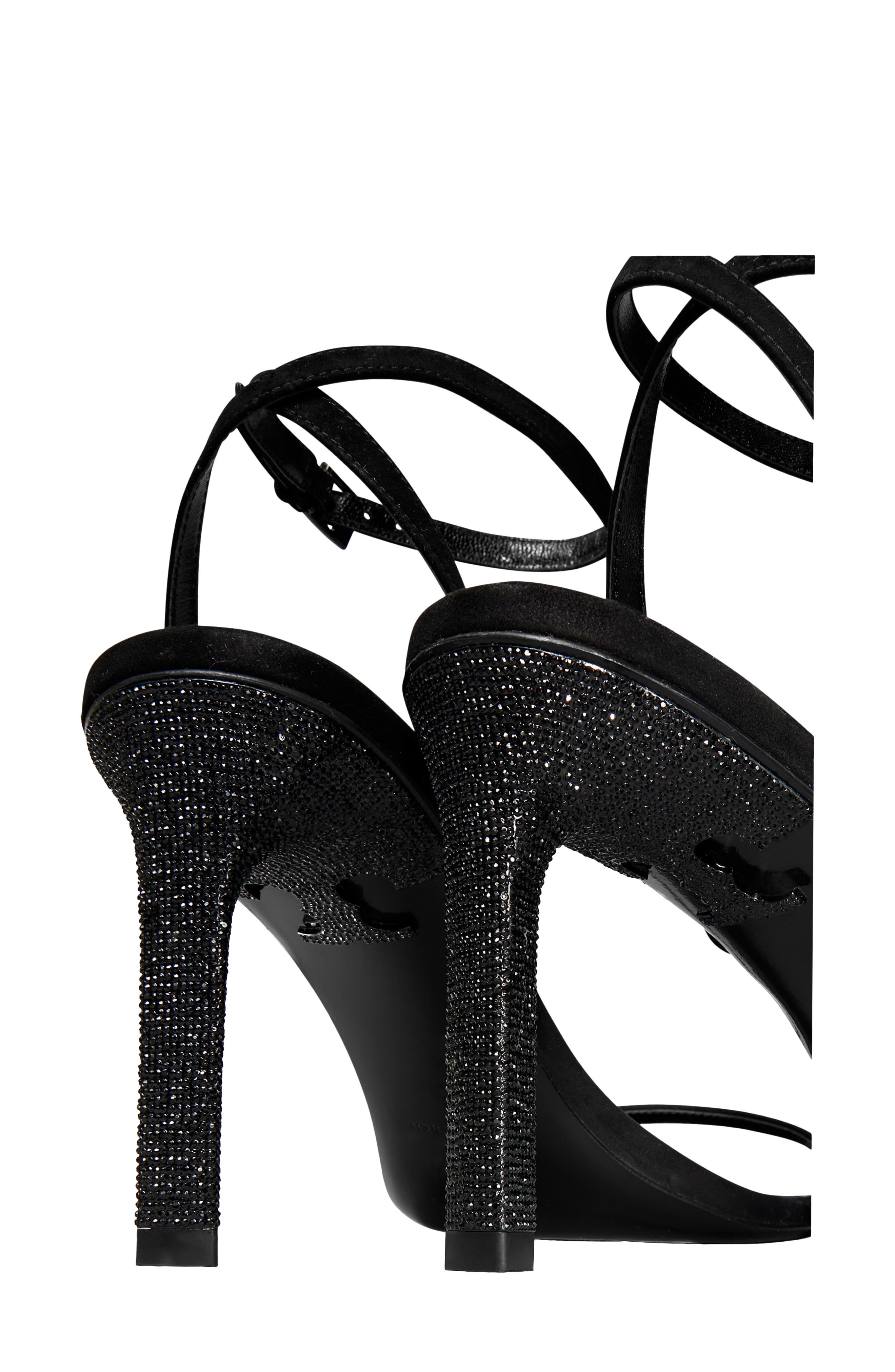 Tory Burch Pavé Heel Sandal, Alternate, color, Perfect Black