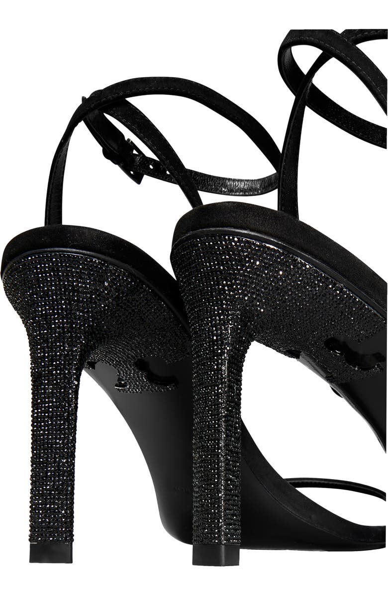 Tory Burch Pavé Heel Sandal, Alternate, color, Perfect Black