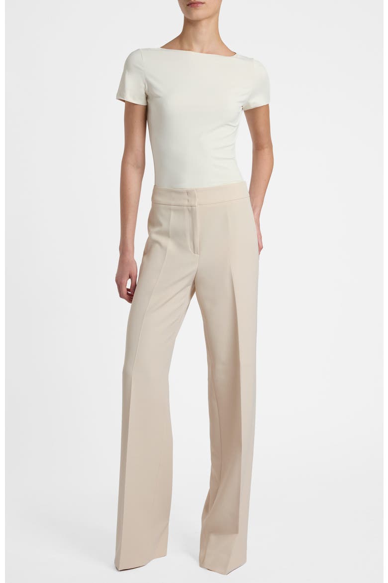 Camila Wide Leg Pant in Soft Stretch Crepe, Alternate, color, Beige