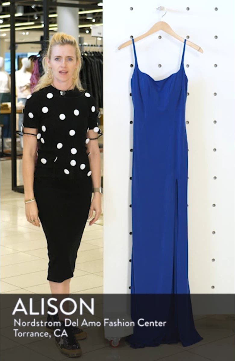 Strappy Back Jersey Evening Dress, sales video thumbnail