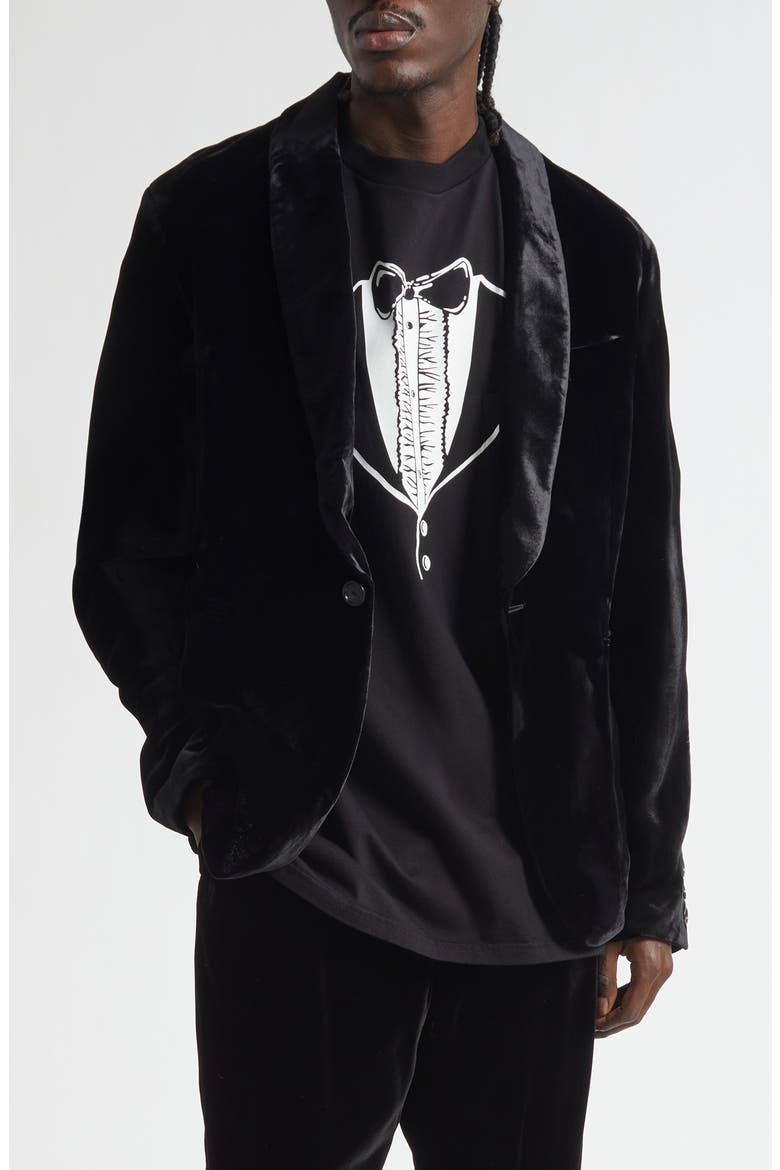 Shawl Collar Jacket, Main, color, BLACK