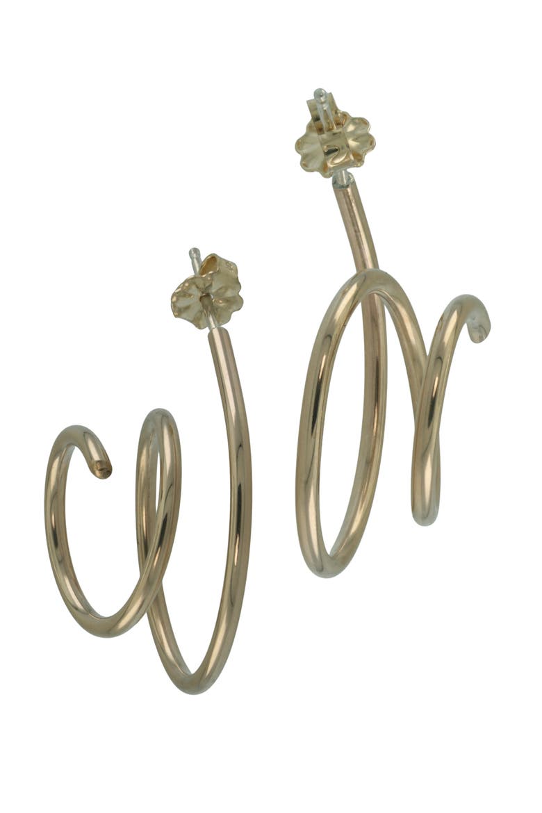 Elio Double Hoop, Main, color, 14K Yellow Gold