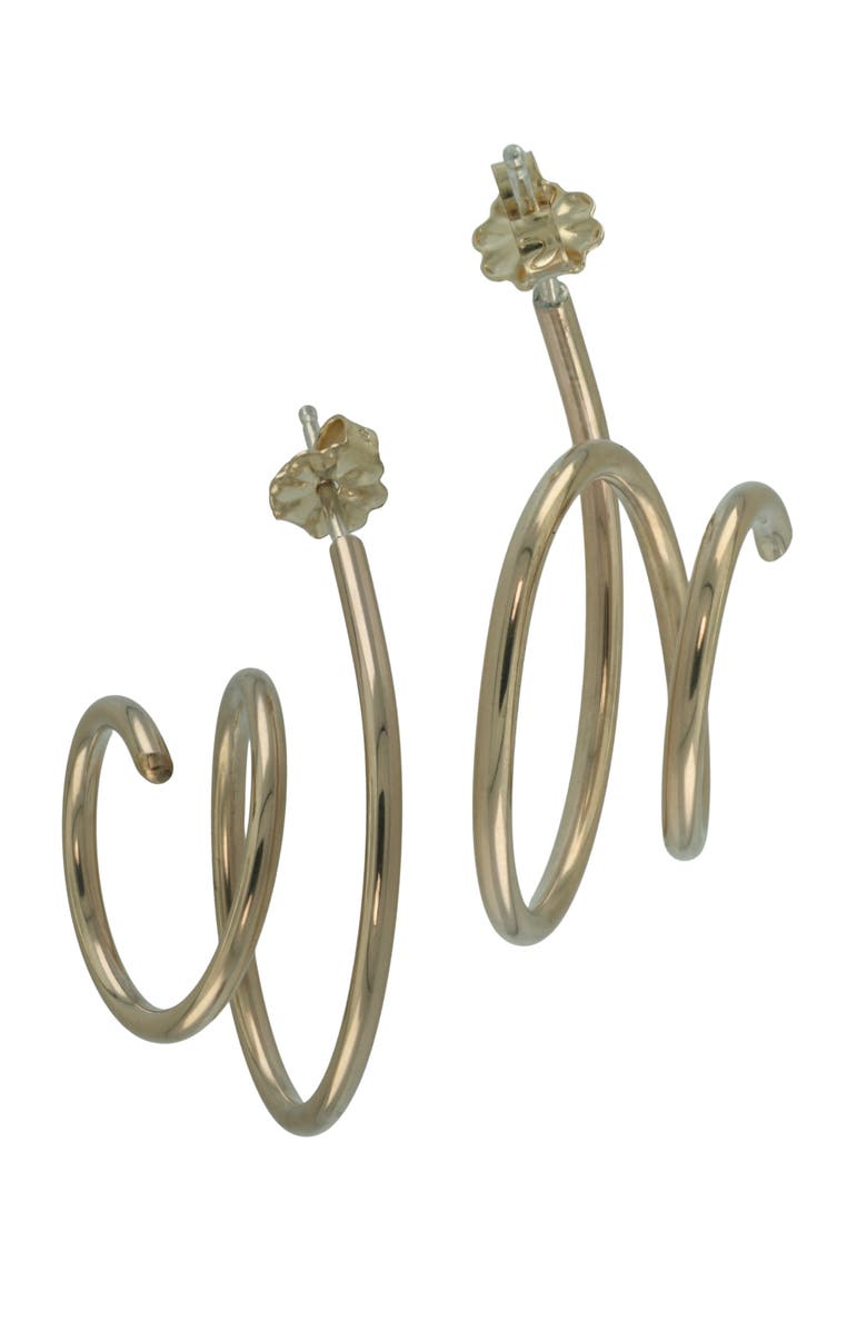 ALBISIA Elio Double Hoop, Main, color, 14K Yellow Gold