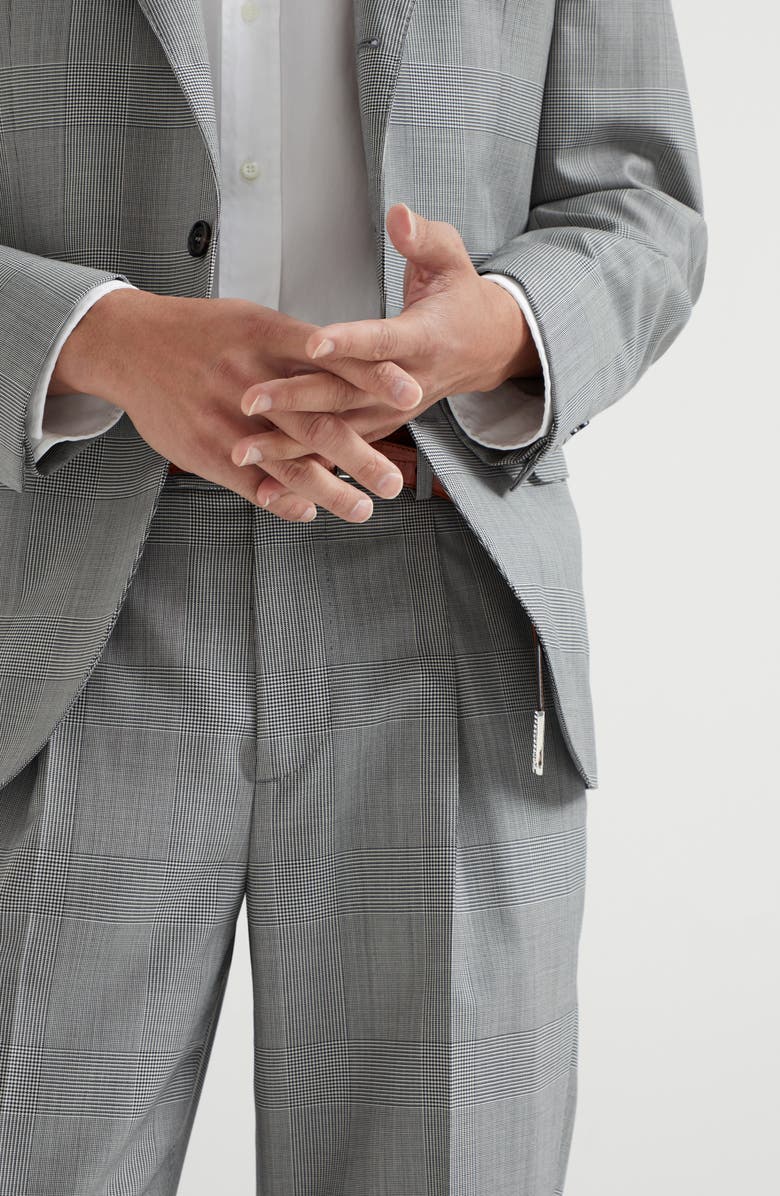 Brunello Cucinelli Prince of Wales trousers, Alternate, color, 