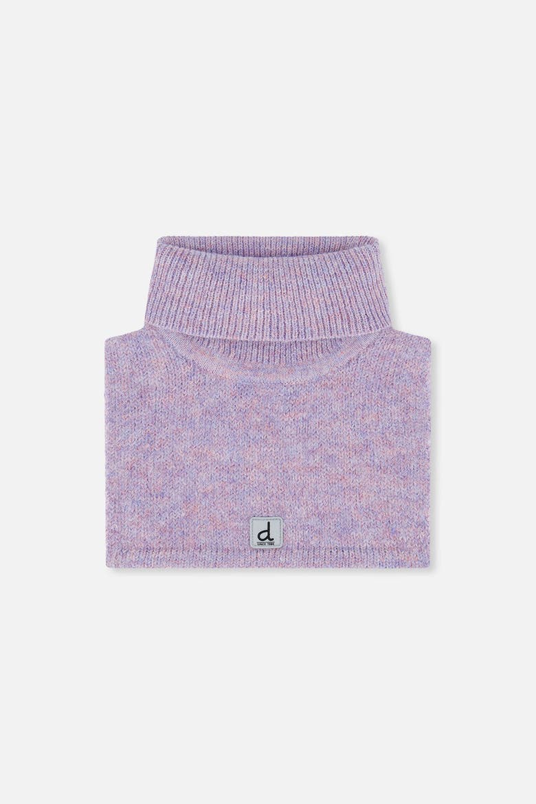 Knit Turtle Fleece Lined Foldover Neckwarmer, Main, color, Lavender
