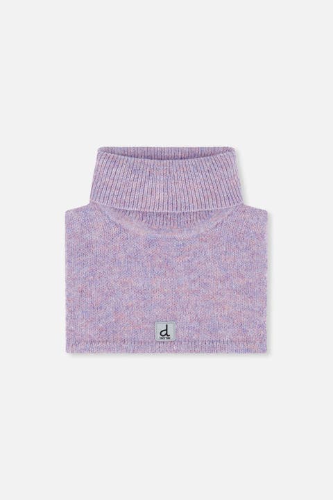 Girl Knit Fleece Lined Foldover Turtle Neckwarmer