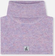 Deux par Deux Girl Knit Fleece Lined Foldover Turtle Neckwarmer