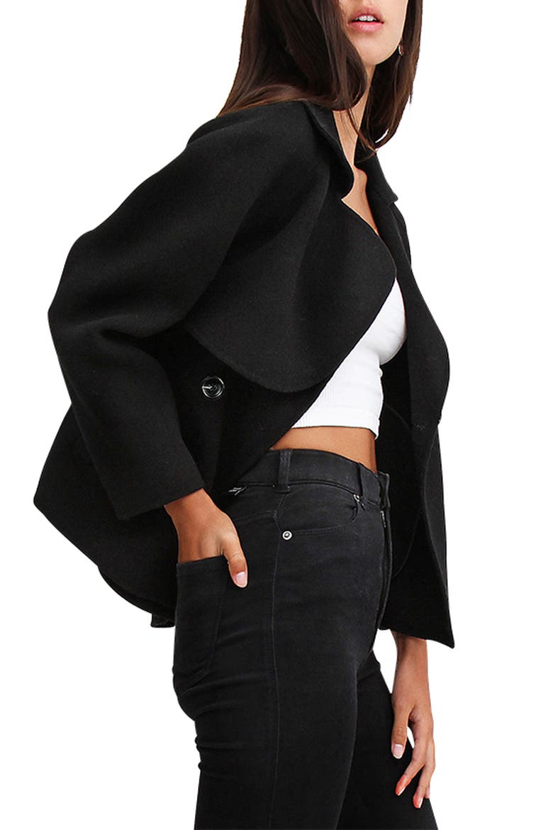 I'm Yours Wool Blend Coat, Alternate, color, BLACK