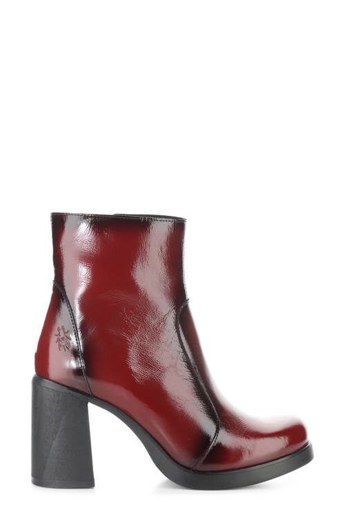 Fly London Siju Block Heel Bootie In Burgundy