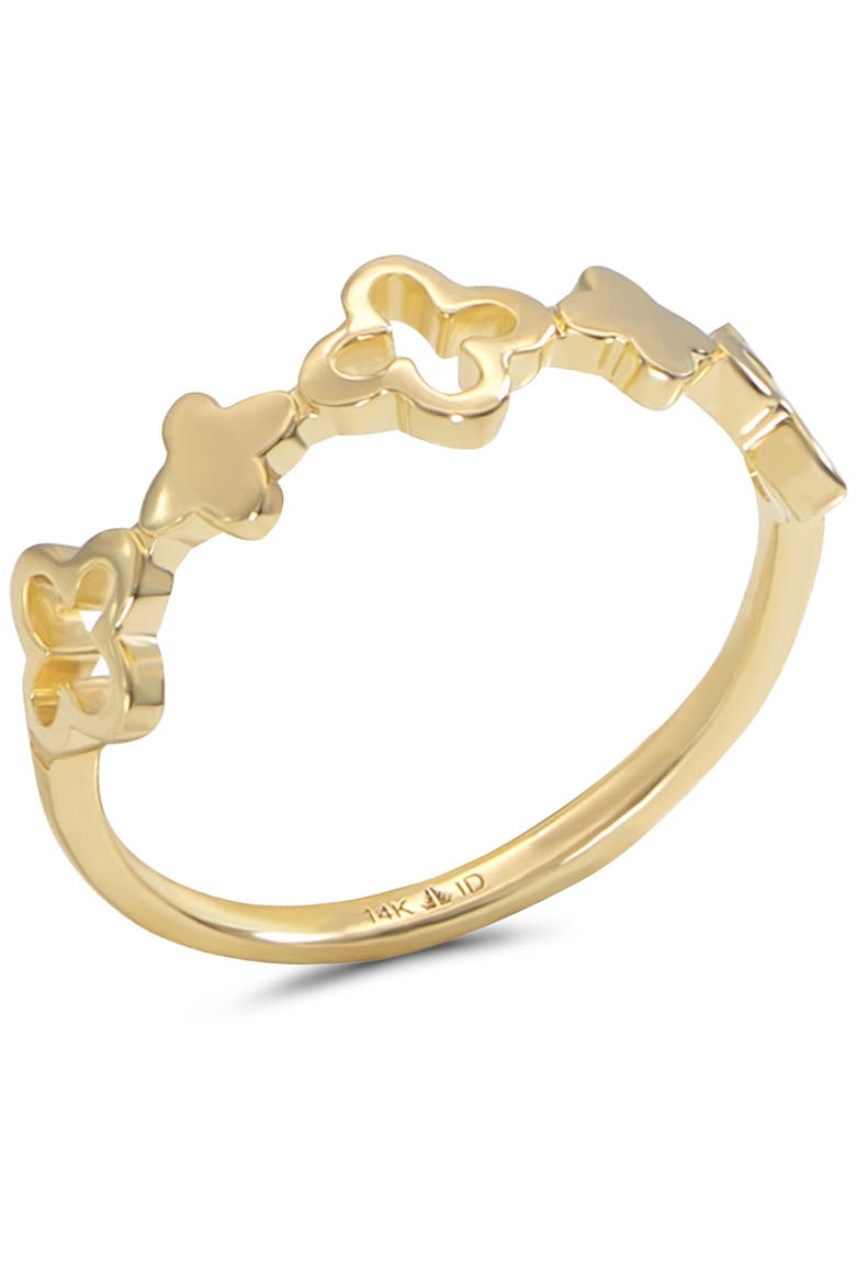 Clover Ring in 14K Gold, 6mm, Alternate, color, Yellow Gold