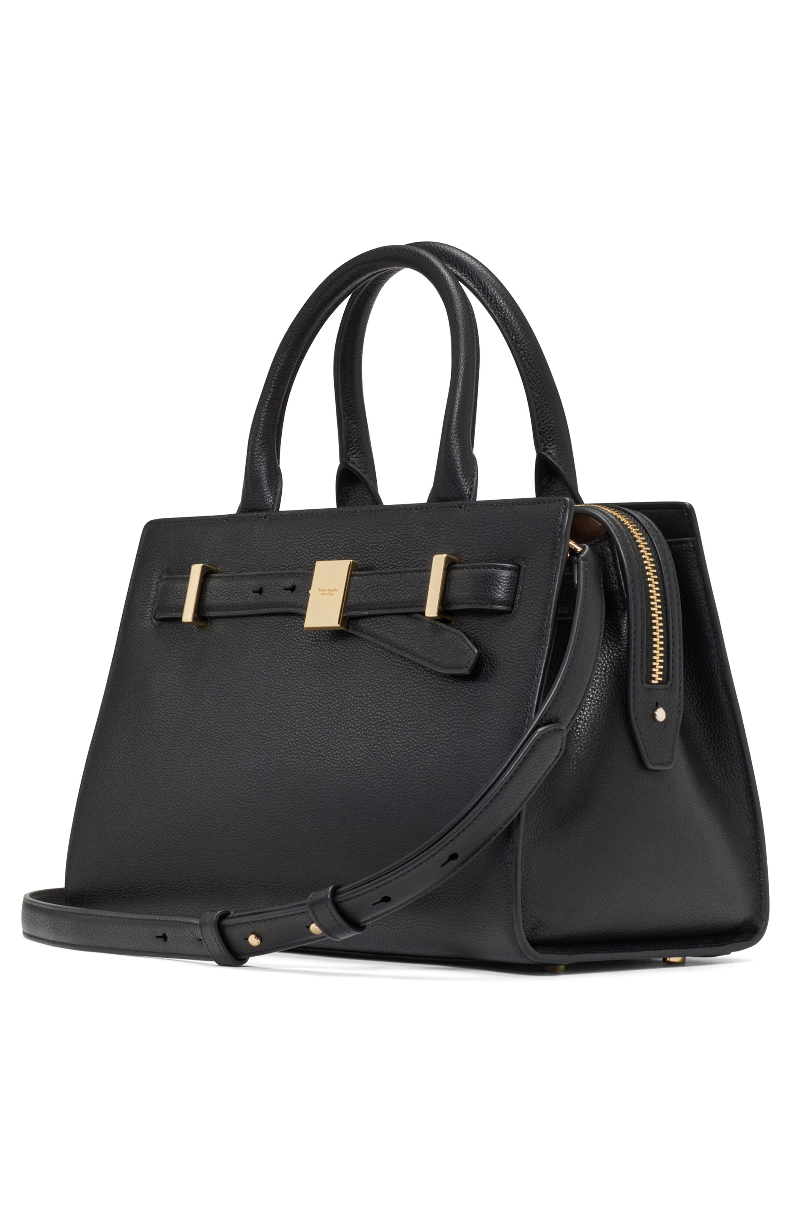 Kate Spade New York medium deco leather satchel, Alternate, color, 