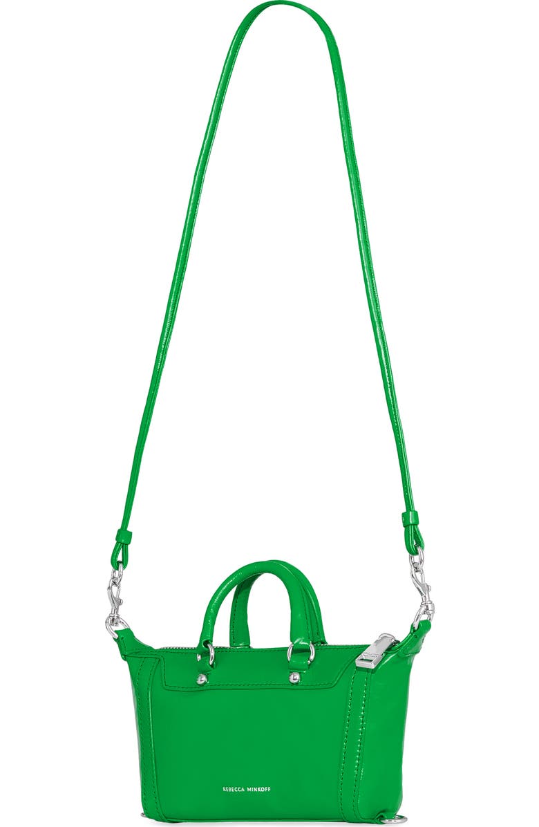 Rebecca Minkoff Micro Mini M.A.B. Leather Crossbody Bag, Alternate, color, Acid Green