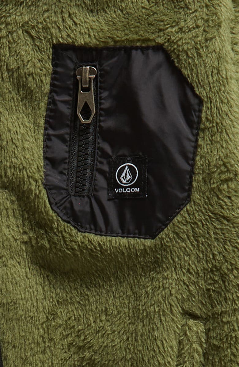 Volcom Hooded Fleece Romper, Alternate, color, 