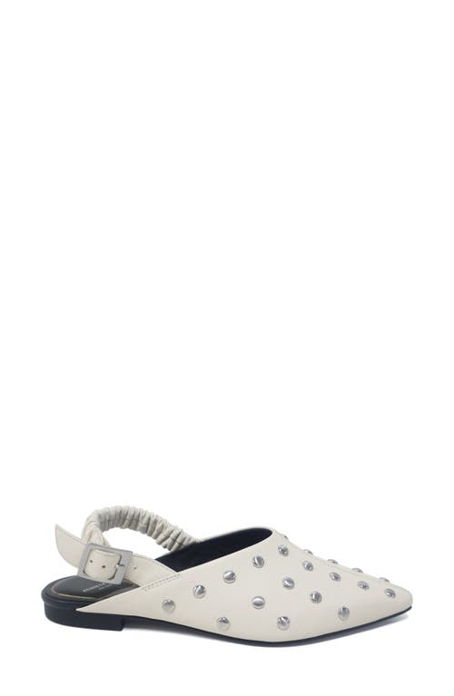 Kenneth Cole Nicola Studded Slingback Mule In Vanilla Leather