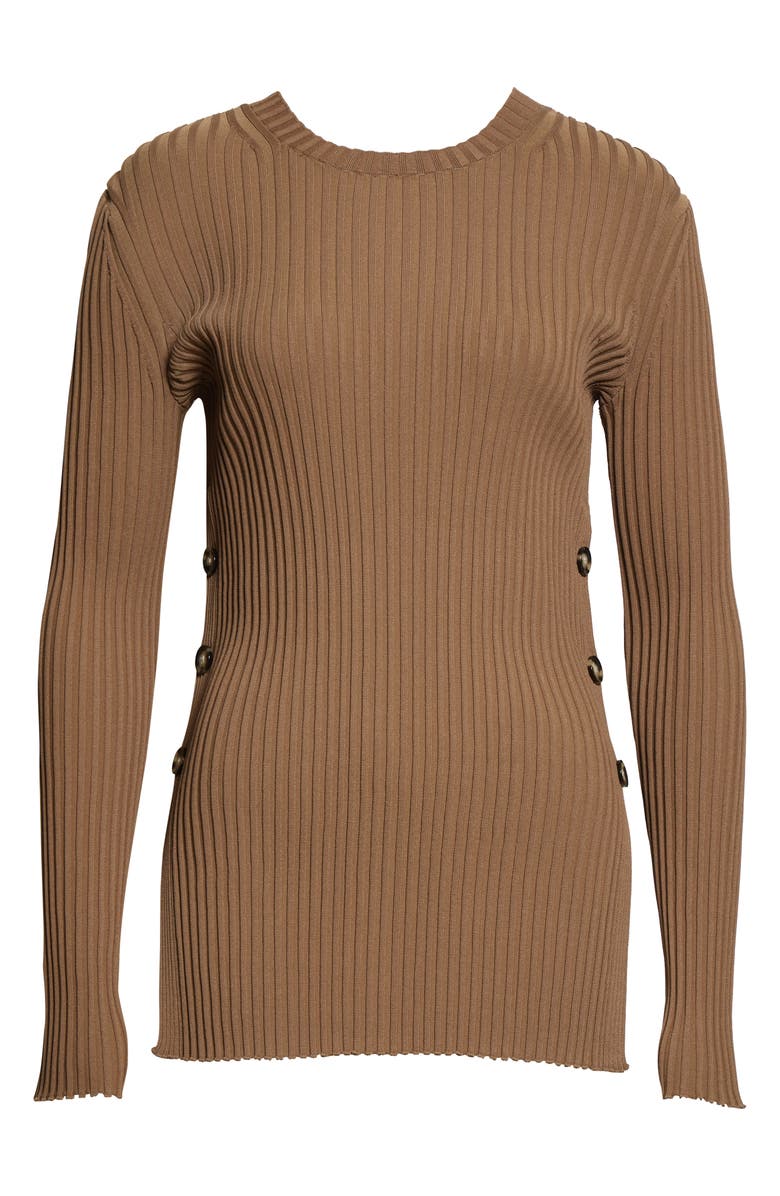 Proenza Schouler Side Button Rib Sweater, Alternate, color, 