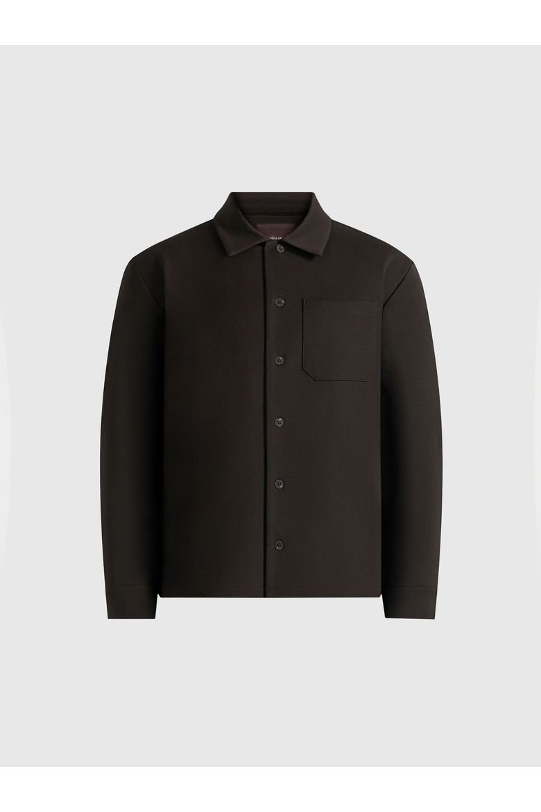 Valentin Relaxed Overshirt, Alternate, color, Brown
