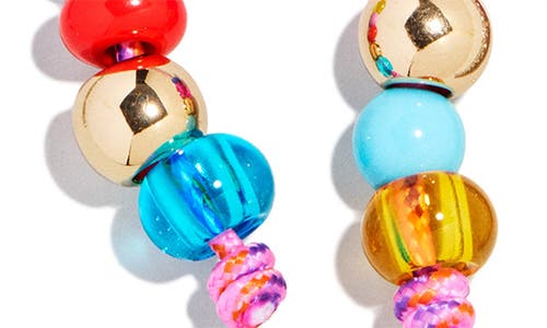 Baublebar Cord Bow Key Ring Bag Charm In Silver