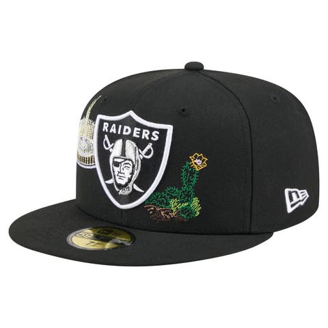 Men's New Era Black Las Vegas Raiders State Stitch 59FIFTY Fitted Hat