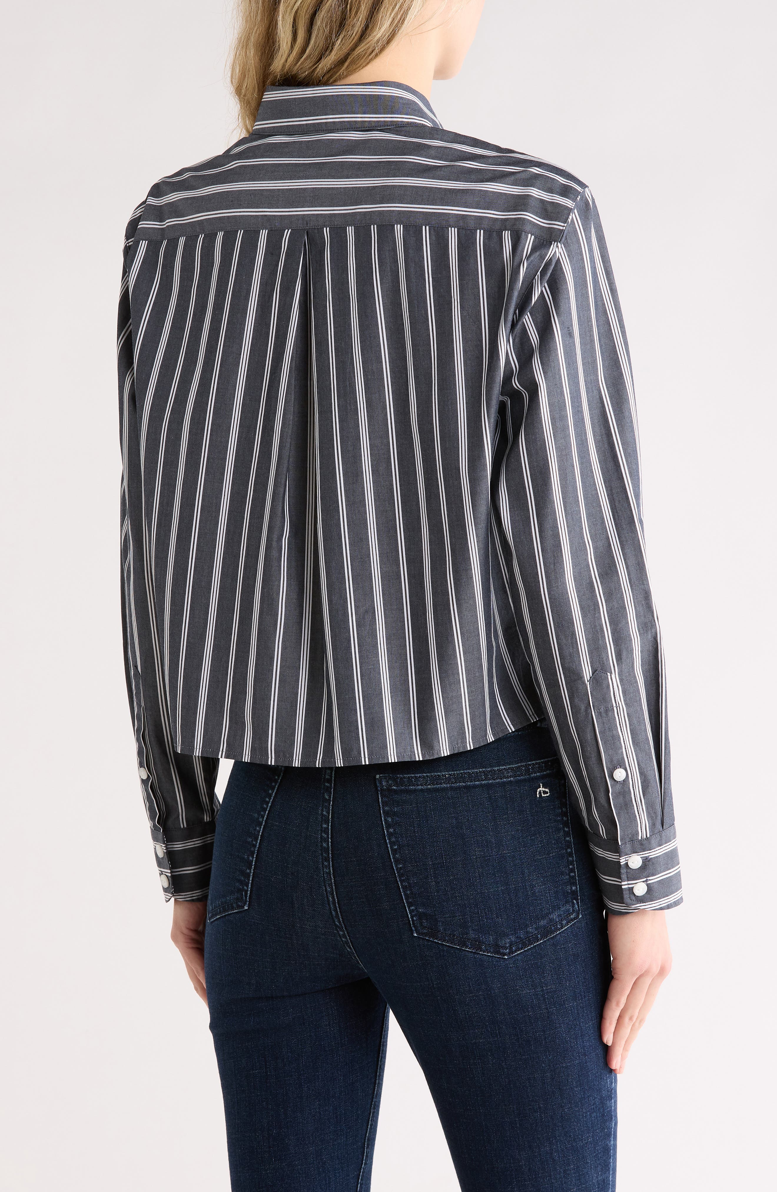 Mina Multistripe Button-Up Shirt - image 2