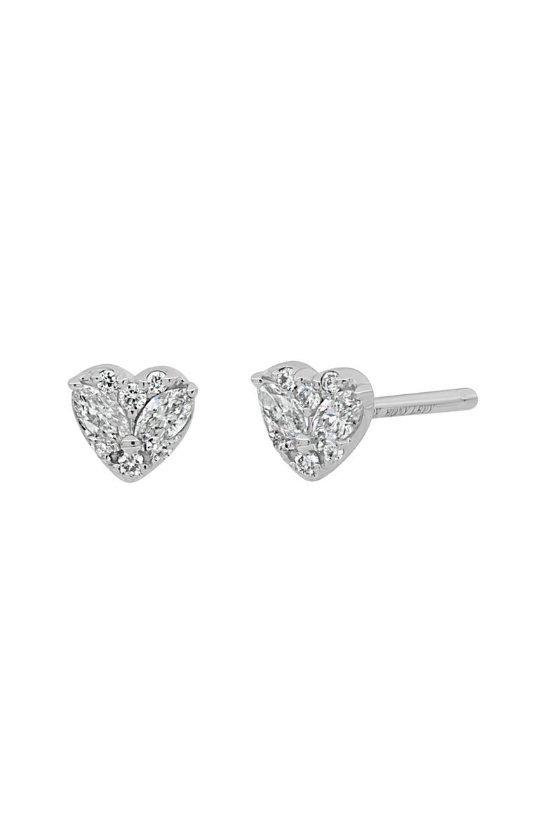 Bony Levy Mika Diamond Heart Stud Earrings - 0.16ct., Main, color,