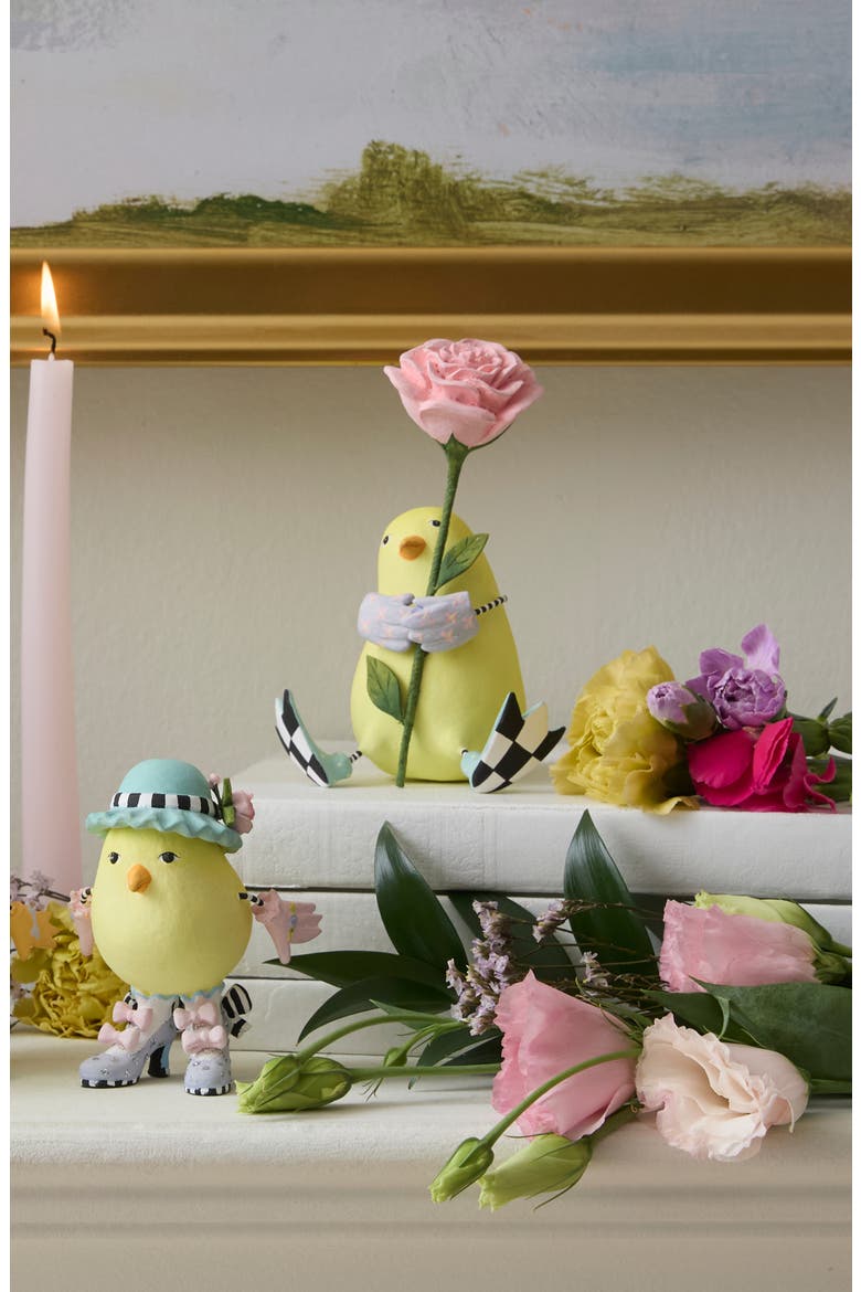 Patience Brewster Chic with Flower Figurine, Alternate, color, YELLOW