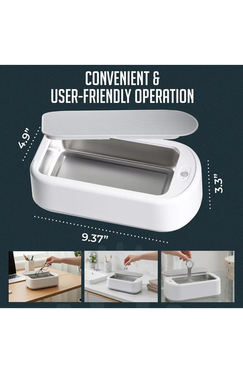 Luminuxe Compact Ultrasonic Jewelry Cleaner Deep Cleaning Machine, Alternate, color, 
