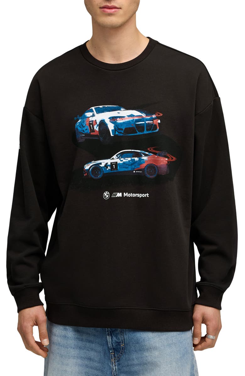 PUMA x BMW M Motorsport Long Sleeve Graphic T-Shirt, Main, color, Puma Black