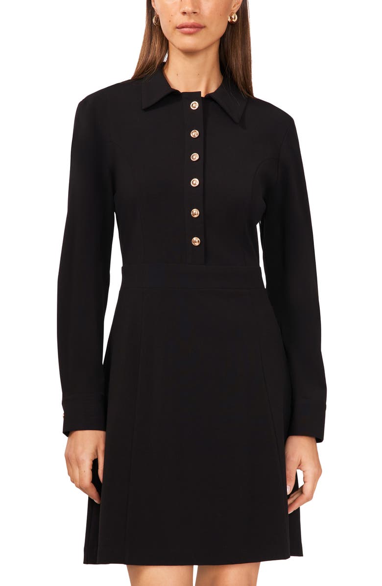 Halogen<sup>®</sup> Button Front Long Sleeve Shirtdress, Alternate, color, 