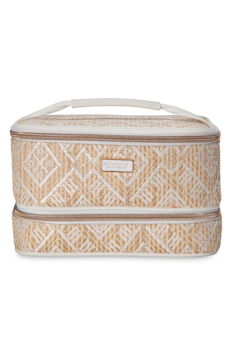 Stephanie Johnson Paros Coconut Jenny Train Cosmetics Case, Alternate, color, White