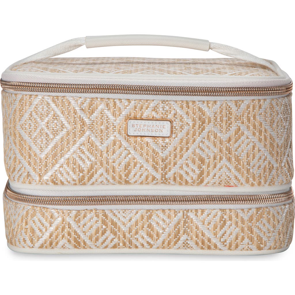 Stephanie Johnson Paros Coconut Jenny Train Cosmetics Case In White