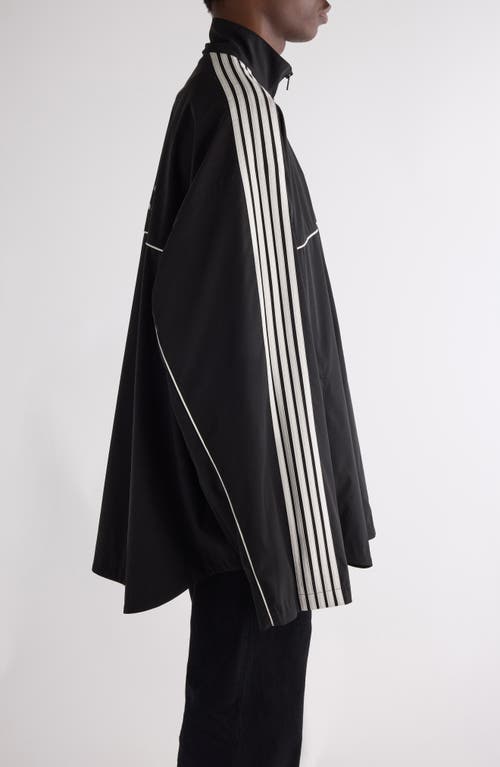 Balenciaga Black Tracksuit Jacket In Technical Fabric
