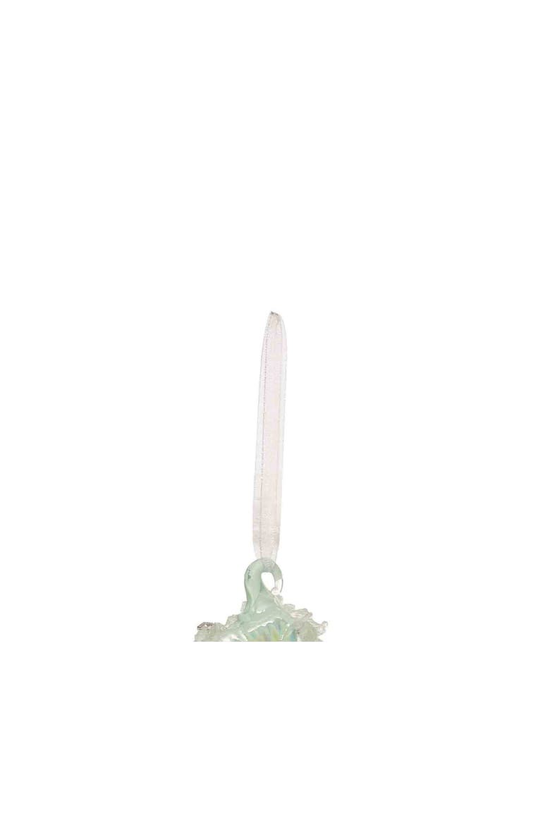 Glass Aqua Shell Ornament, Alternate, color, Green
